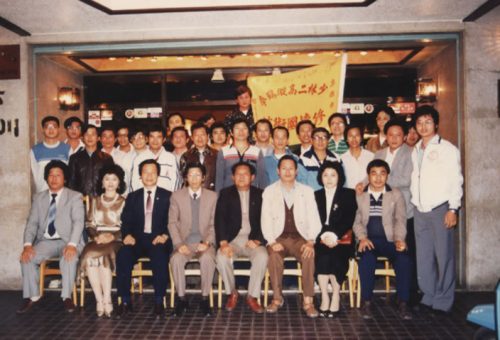 1984年 林掌門暨前主委林朝火應 廖水路 師邀於高雄市和同門合影